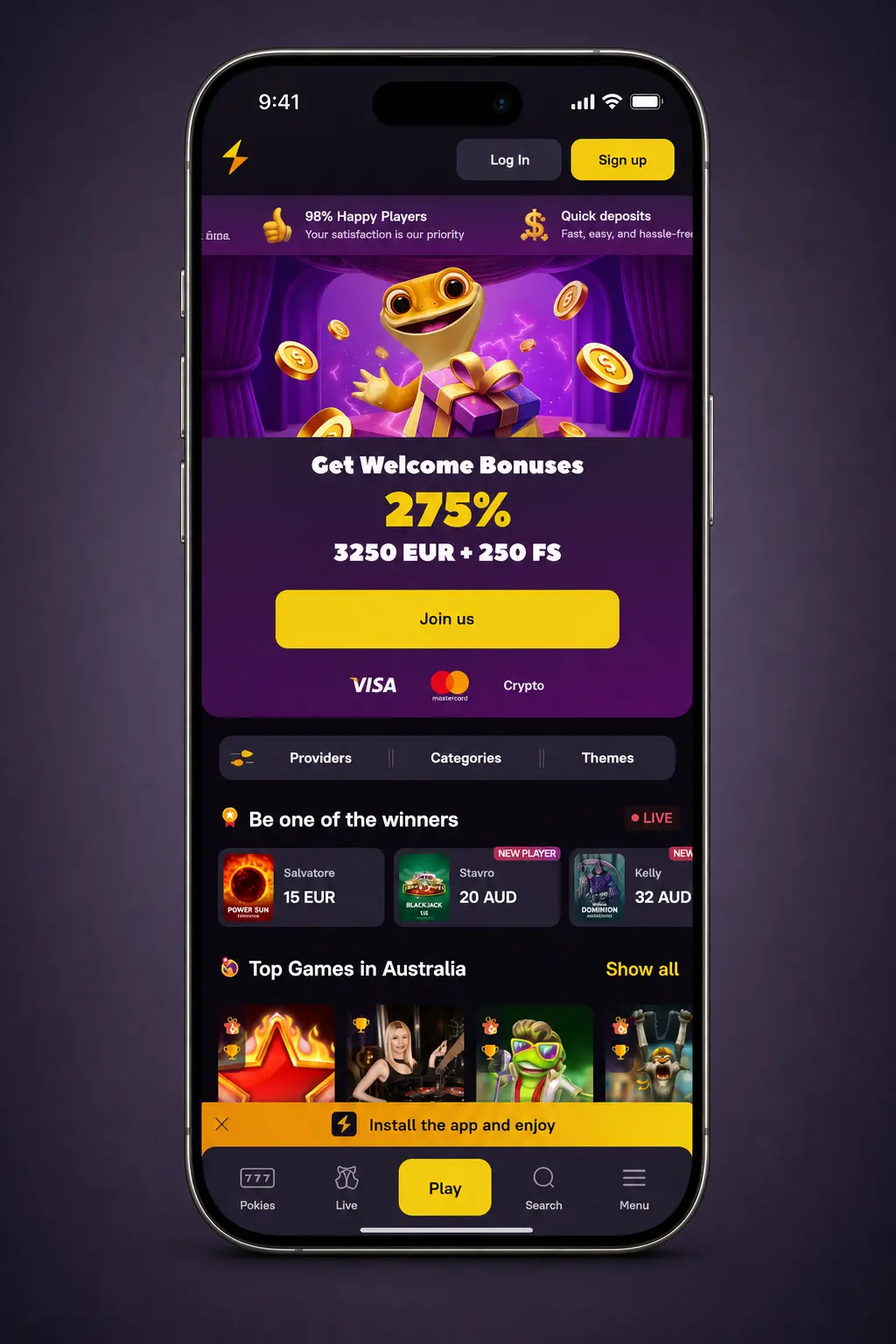 Zoome Casino PWA iOS system requirements