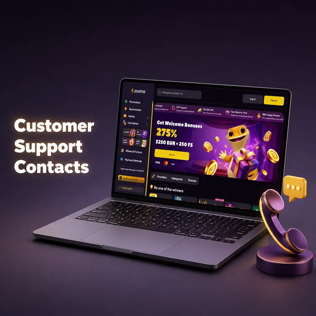 Zoome Casino customer support contact channels