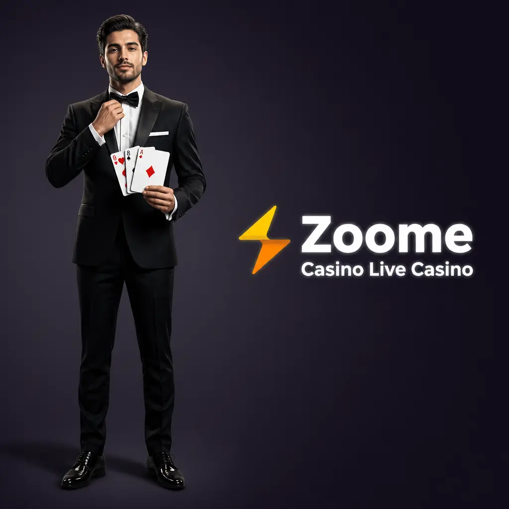 Zoome Casino live dealer table with human dealer and HD video stream